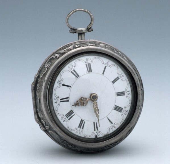 Verge watch, London, c.1750 (Inv. 52706). Although this watch is more than 200 years old, its face is incredibly similar to those we wear today. 