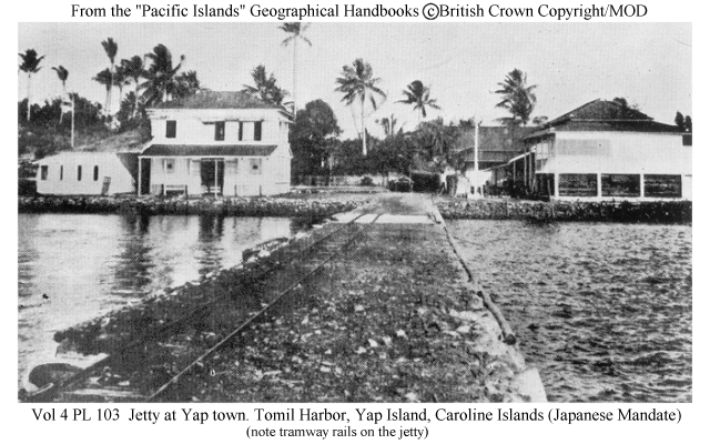 Jetty & buildings on Yap Islands, probably dating from German colonial period