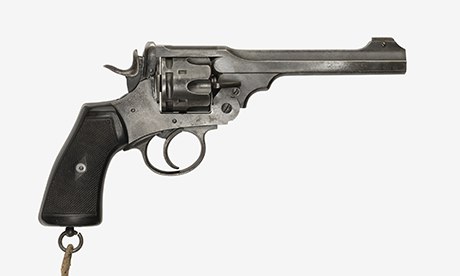 Tolkien's Webley Mk VI service revolver, now on display at the Imperial War Museum, North. Photograph: Imperial War Museum