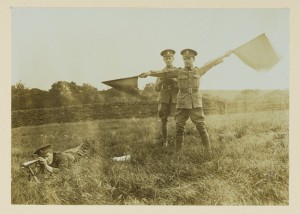 Signalling: a signalling demonstration, University of Leeds OTC, c.1915